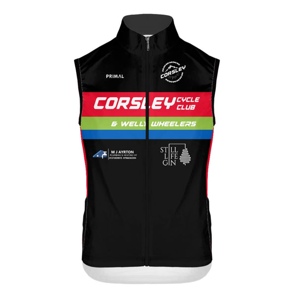 Corsley Cycle Club Men's Race Cut Wind Vest PREORDER