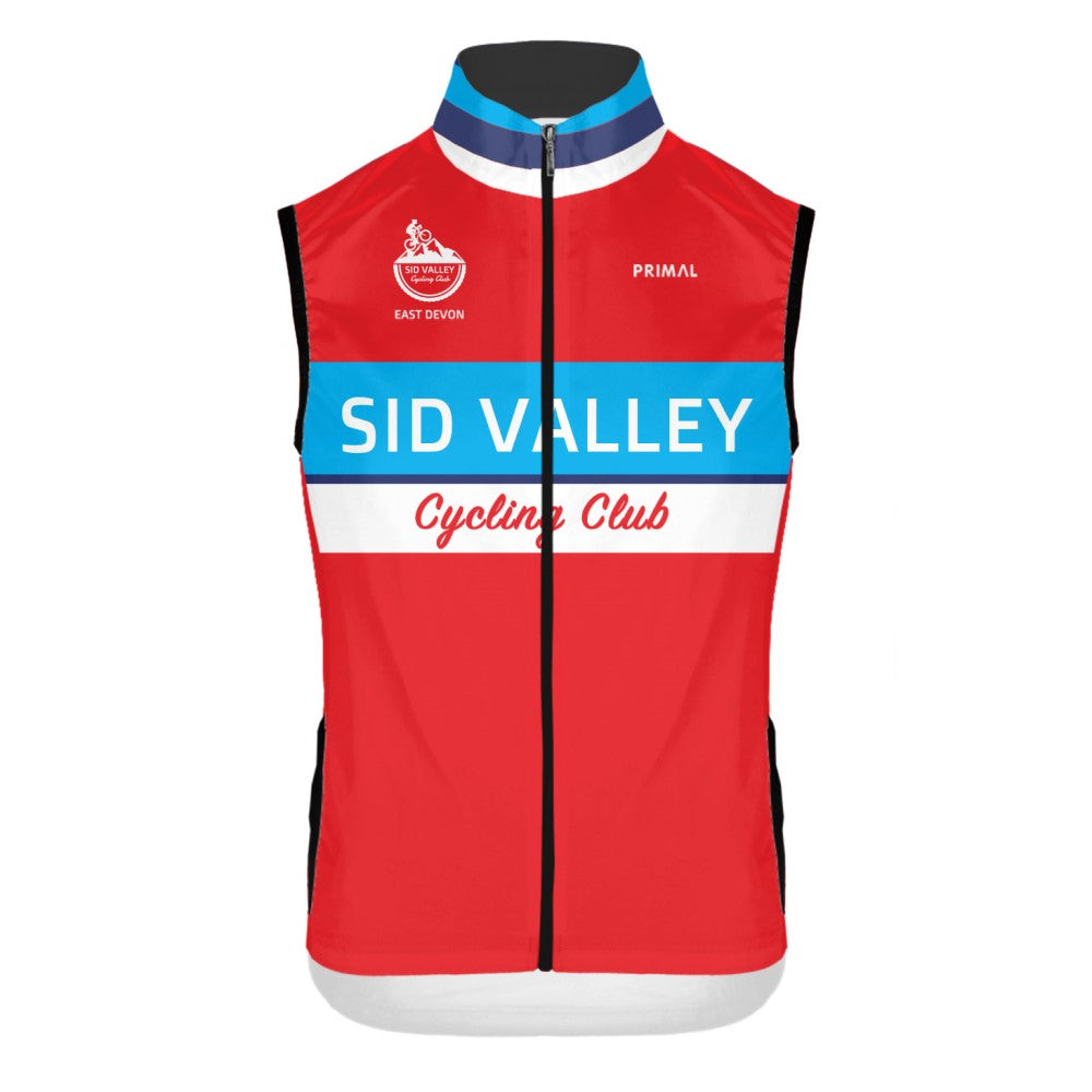 Sid Valley Cycling Club Men's RACE CUT Wind Vest (Red) PREORDER