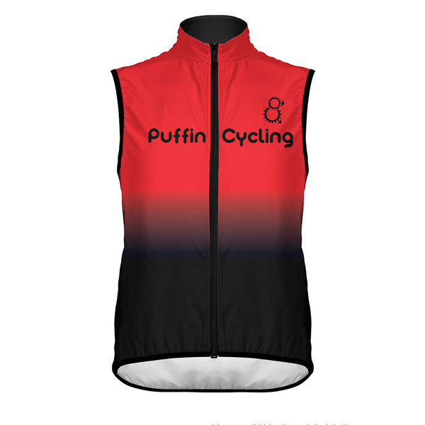 Puffin Cycling Men's Wind Vest PREORDER - RED