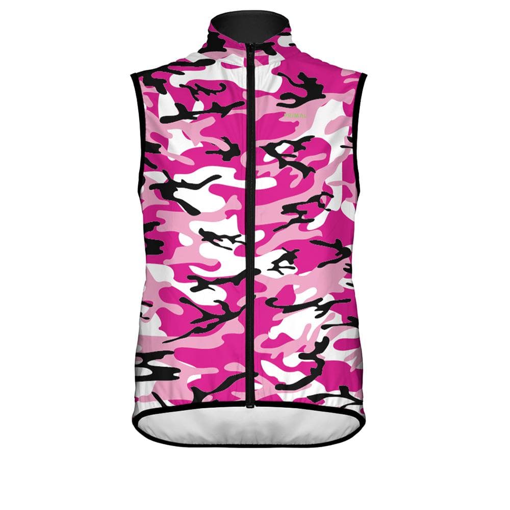 Women's Camo Wind Vest Pink freeshipping - Primal Europe cycling%
