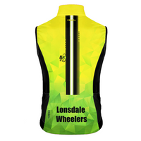 Lonsdale Wheelers Men's Race Cut Wind Vest  PREORDER