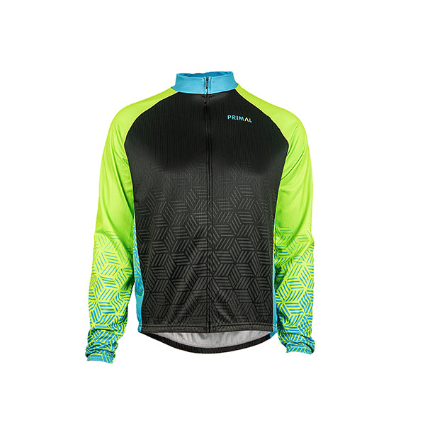 Primal Europe Blackburn Men's Heavyweight Cycling Jersey - Neon Green