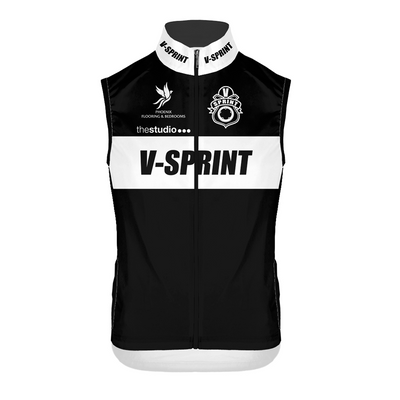 V-Sprint Men's Wind Vest Black (Race Cut) PREORDER